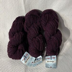 Briggs & Little Heritage Yarn Set of 3 - Colour Mulberry NEW WITH TAG